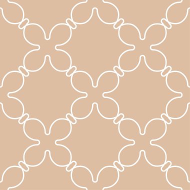 Bej ve beyaz geometrik yazdırın. Web, Tekstil ve duvar kağıtları için seamless modeli