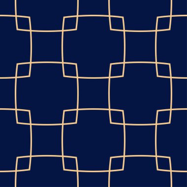 Altın mavi geometrik süsleme. Web, Tekstil ve duvar kağıtları için seamless modeli