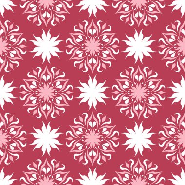 Çiçek kırmızı sorunsuz arka plan bej desenli. Arka plan duvar kağıtları, Tekstil ve kumaş için