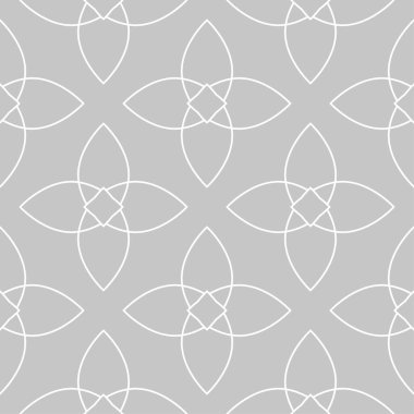 Gri ve beyaz geometrik süsleme. Web, Tekstil ve duvar kağıtları için seamless modeli