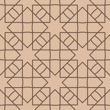 Kahverengi geometrik süsleme. Web, Tekstil ve duvar kağıtları için seamless modeli