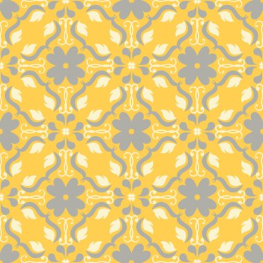 Sarı çiçek seamless modeli. Arka plan duvar kağıtları, Tekstil ve kumaş için çiçek tasarımları ile