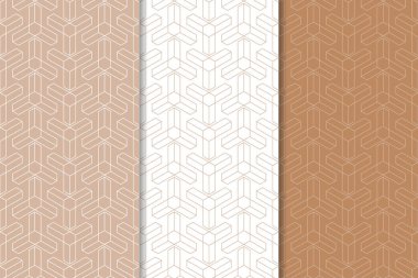Kahverengi ve beyaz geometrik Dikişsiz desen web, Tekstil ve duvar kağıtları için