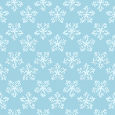 Beyaz ve mavi çiçek süs tasarım. Tekstil ve duvar kağıtları için seamless modeli