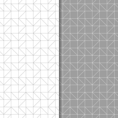 Poligonal gri ve beyaz geometrik Dikişsiz desen