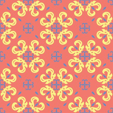 Parlak renkli kesintisiz arka plan. Kırmızı sarı ve mavi bir arka plan duvar kağıtları, Tekstil ve kumaş için