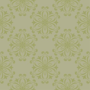 Zeytin yeşili çiçek süs tasarım. Tekstil ve duvar kağıtları için seamless modeli