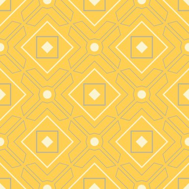 Sarı geometrik arka plan. Parlak Dikişsiz desen duvar kağıtları, Tekstil ve kumaş için