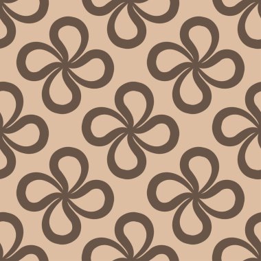 Tekstil, kumaş veya duvar kağıtları için soyut seamless modeli. Kahverengi zemin