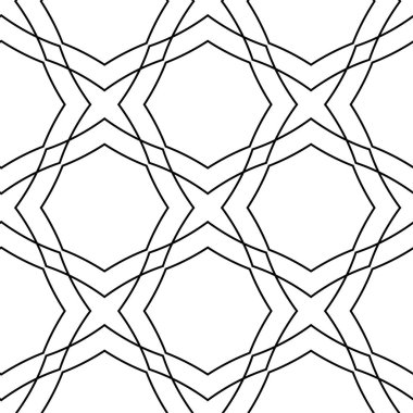 Siyah ve beyaz geometrik süsleme. Web, Tekstil ve duvar kağıtları için seamless modeli