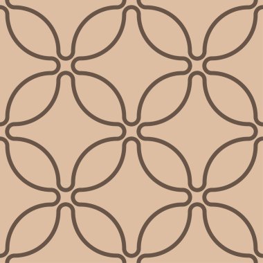 Bej ve kahverengi geometrik yazdırın. Web, Tekstil ve duvar kağıtları için seamless modeli