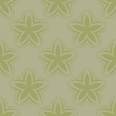 Zeytin yeşili çiçek süsleme. Tekstil ve duvar kağıtları için seamless modeli