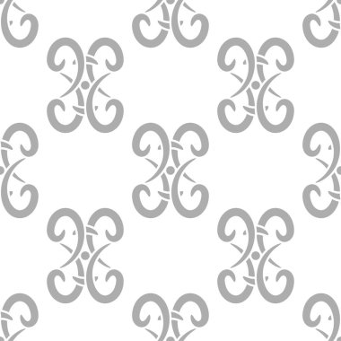 Tekstil, kumaş veya duvar kağıtları için soyut seamless modeli. Gri ve beyaz arka plan