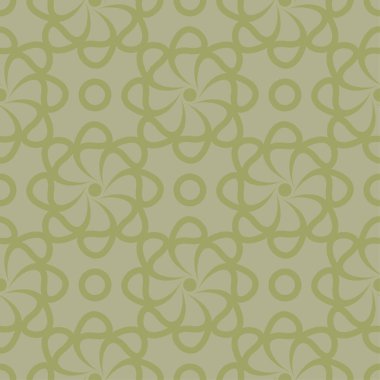 Zeytin yeşili çiçek süsleme. Tekstil ve duvar kağıtları için seamless modeli