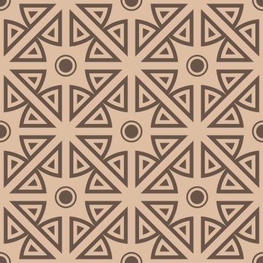 Bej ve kahverengi geometrik seamless modeli web, Tekstil ve duvar kağıtları için