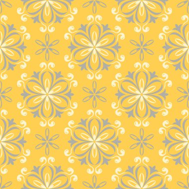 Sarı çiçek seamless modeli. Arka plan duvar kağıtları, Tekstil ve kumaş için çiçek tasarımları ile