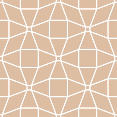 Geometrik süsleme. Bej ve beyaz seamless modeli web, Tekstil ve duvar kağıtları için