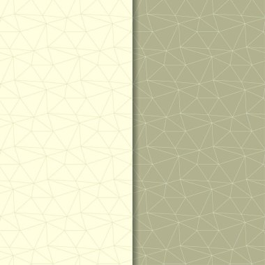 Zeytin yeşili geometrik süsler. Web, Tekstil ve duvar kağıtları için dikişsiz desen seti