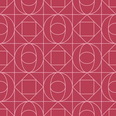 Kırmızı geometrik yazdır. Web, Tekstil ve duvar kağıtları için seamless modeli