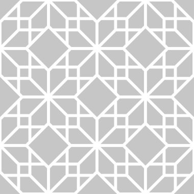 Gri ve beyaz geometrik tek renkli süs. Web, Tekstil ve duvar kağıtları için seamless modeli