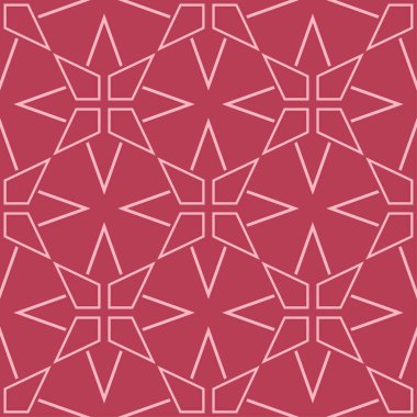 Kırmızı geometrik süsleme. Web, Tekstil ve duvar kağıtları için seamless modeli