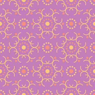 Geometrik menekşe seamless modeli. Parlak renkli arka plan duvar kağıtları, Tekstil ve kumaş için pembe ve sarı öğeler