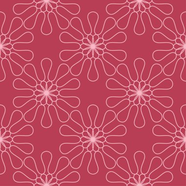 Kırmızı çiçek sorunsuz arka plan. Tekstil ve duvar kağıtları için dekoratif desen