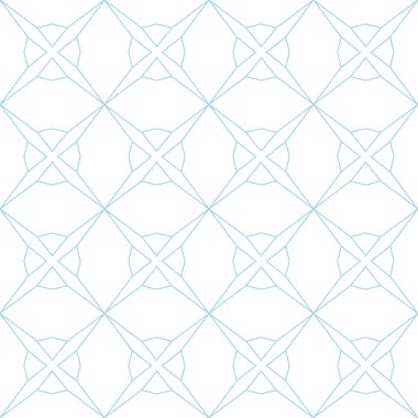 Beyaz ve mavi geometrik süsleme. Web, Tekstil ve duvar kağıtları için seamless modeli