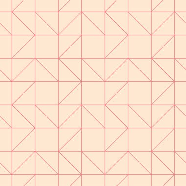 Kırmızı ve bej geometrik seamless modeli