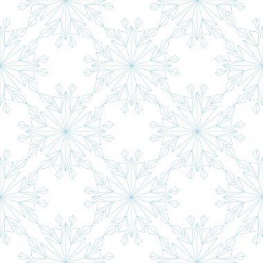 Beyaz zemin üzerine mavi çiçek sorunsuz tasarım