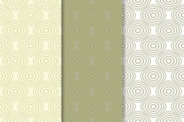 Zeytin yeşili ve beyaz geometrik süsler. Web, Tekstil ve duvar kağıtları için dikey Dikişsiz desen seti