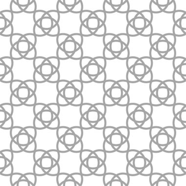 Beyaz arka planda gri geometrik yazdır. Web, Tekstil ve duvar kağıtları için seamless modeli