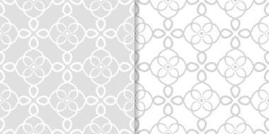 Çiçek arka ışık gri kümesi. Tekstil ve duvar kağıtları için dikişsiz desen