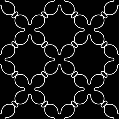 Siyah ve beyaz geometrik yazdır. Web, Tekstil ve duvar kağıtları için seamless modeli