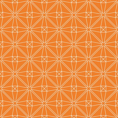 Turuncu geometrik yazdır. Web, Tekstil ve duvar kağıtları için seamless modeli