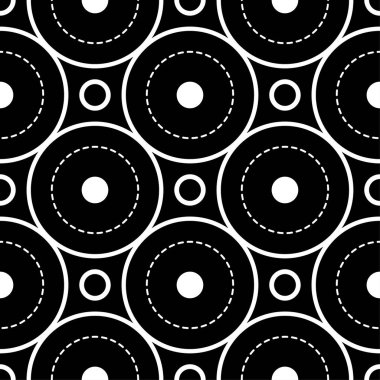 Siyah ve beyaz geometrik süsleme. Web, Tekstil ve duvar kağıtları için seamless modeli