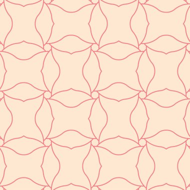 Kırmızı ve bej geometrik yazdırın. Web, Tekstil ve duvar kağıtları için seamless modeli