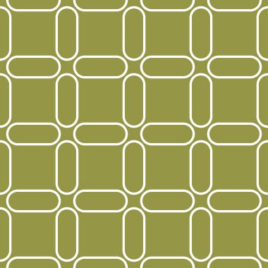 Zeytin yeşili ve beyaz geometrik süsleme. Web, Tekstil ve duvar kağıtları için seamless modeli