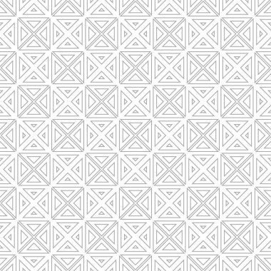 Beyaz arka planda gri geometrik süsleme. Web, Tekstil ve duvar kağıtları için seamless modeli