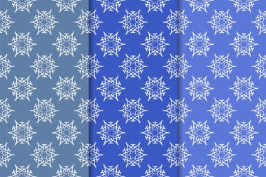 Mavi çiçekli süsler. Dikey Dikişsiz desen seti. Duvar kağıdı arka plan