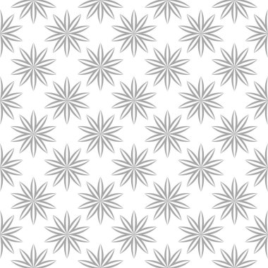 Işık gri çiçek sorunsuz süsleme beyaz arka plan üzerinde. Tekstil ve duvar kağıtları için seamless modeli