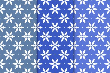 Çiçek süsler kümesi. Mavi dikey Dikişsiz desen. Duvar kağıdı arka plan