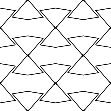 Siyah ve beyaz geometrik süsleme. Web, Tekstil ve duvar kağıtları için seamless modeli