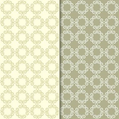 Zeytin yeşili çiçek arka planlar. Tekstil ve duvar kağıtları için dikişsiz desen seti