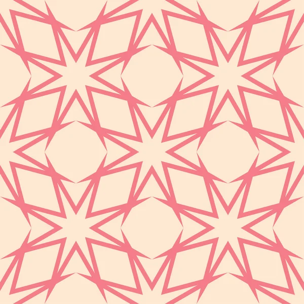 Web テキスタイルや壁紙の赤とベージュの幾何学的なシームレス パターン — ストックベクタ