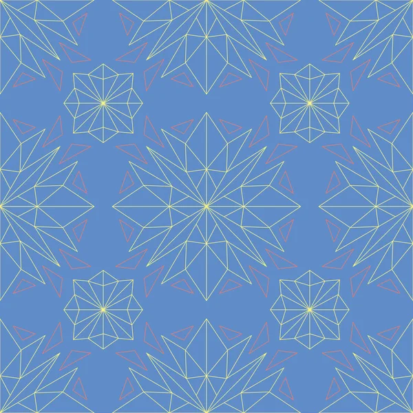 Çiçek tasarım ile mavi seamless modeli. Renkli arka plan ile kırmızı sarı çiçek öğeleri