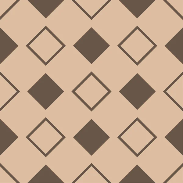 Beige Und Braune Geometrische Ornamente Nahtloses Muster Für Web Textilien — Stockvektor