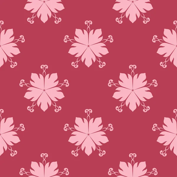 Fond Fleuri Rouge Sans Couture Motif Ornemental Pour Textile Fonds — Image vectorielle