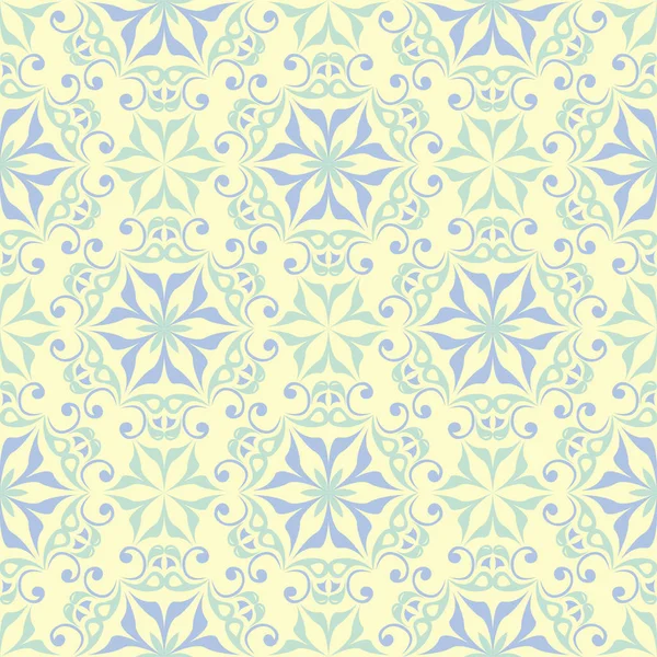 Çiçek bej seamless modeli. Bej renkli arka plan duvar kağıtları, Tekstil ve kumaş için mavi ve yeşil ışık çiçek tasarımları ile