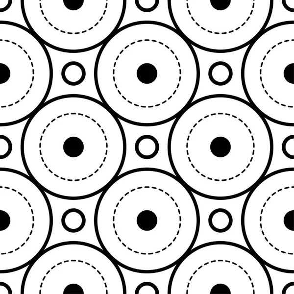 Siyah ve beyaz geometrik süsleme. Web, Tekstil ve duvar kağıtları için seamless modeli